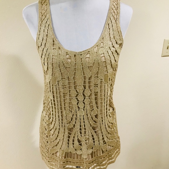 EXPRESS Crocheted metallic tank - Picture 4 of 9